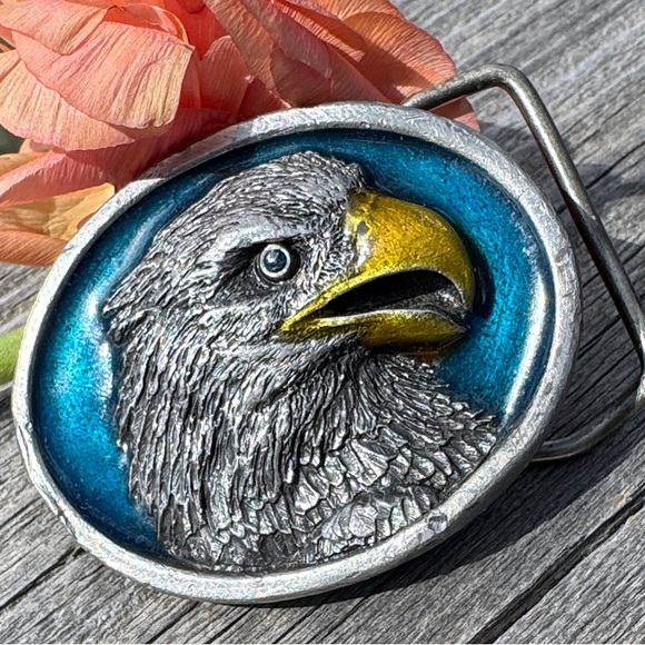 VTG Bergamot Brass Works Eagle Belt Buckle - Picture 1 of 8